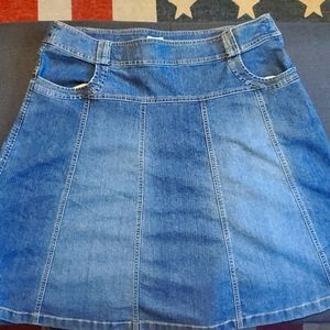 Bass Flared Denim Skirt